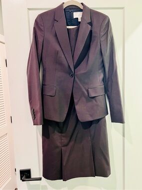 BOSS Hugo Boss Jibalena Delilia Suit Dress Set | Burgundy Plum Houndstooth |4